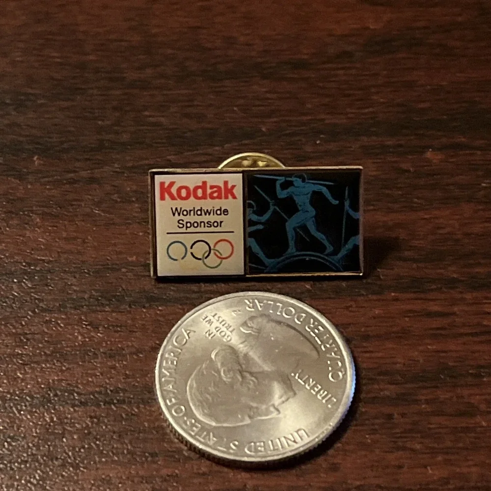 Vintage Kodak Worldwide Sponsor Athens Greece‎ Olympics Lapel Hat Pin